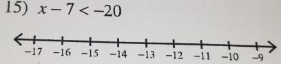 x-7
-17 -16 -15 -14 -13 -12 -11 -10 -9