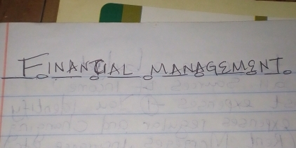 FOINANEAL MANAGLMSNT.