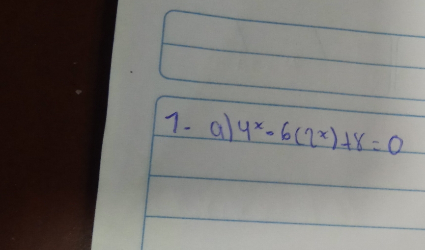 al 4^x-6(2^x)+8=0