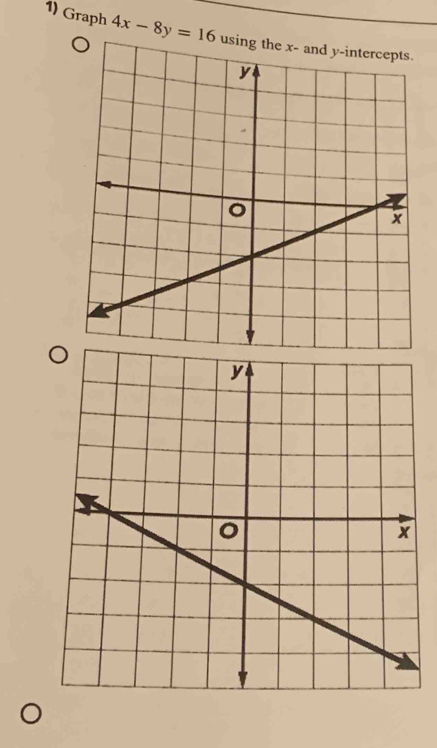 Graph 4x-8y=16