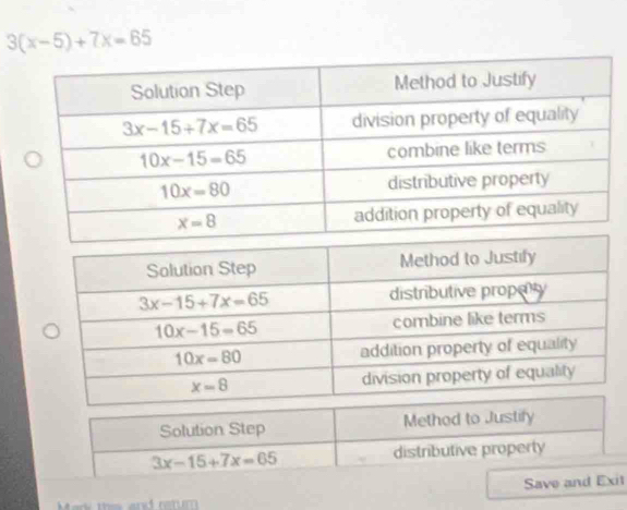 3(x-5)+7x=65
Savt