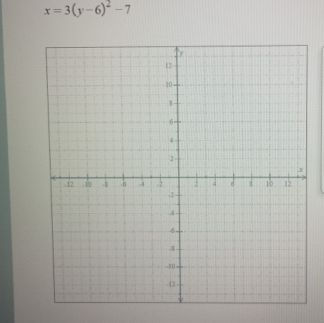 x=3(y-6)^2-7