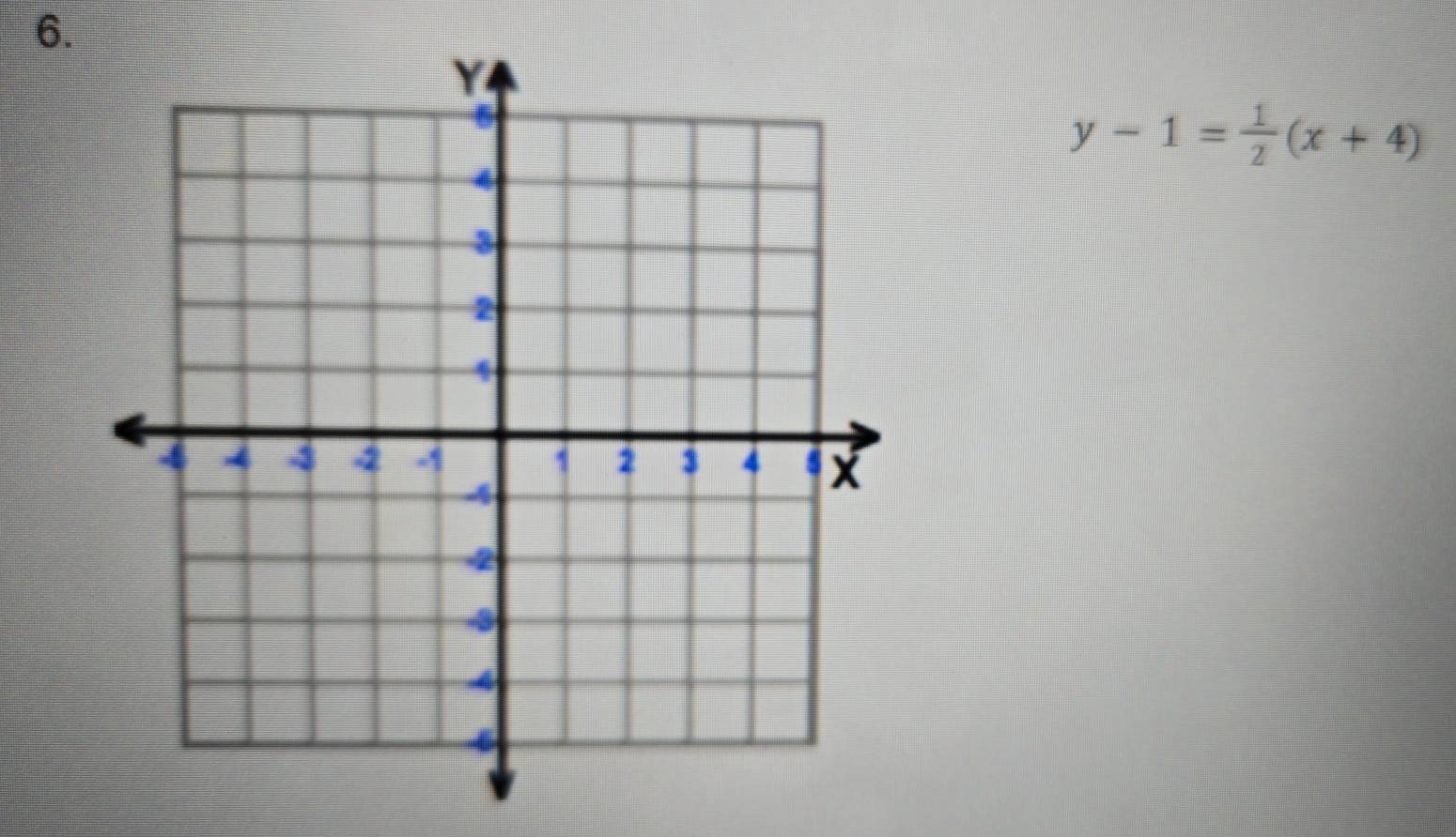 y-1= 1/2 (x+4)