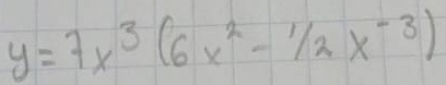 y=7x^3(6x^2-1/2x^(-3))