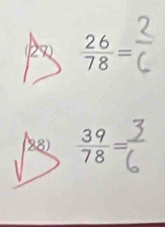 27  26/78 =
sqrt(88)  39/78 =