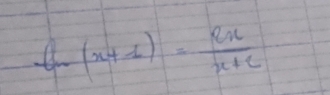 ln (x+1)= 2x/x+2 