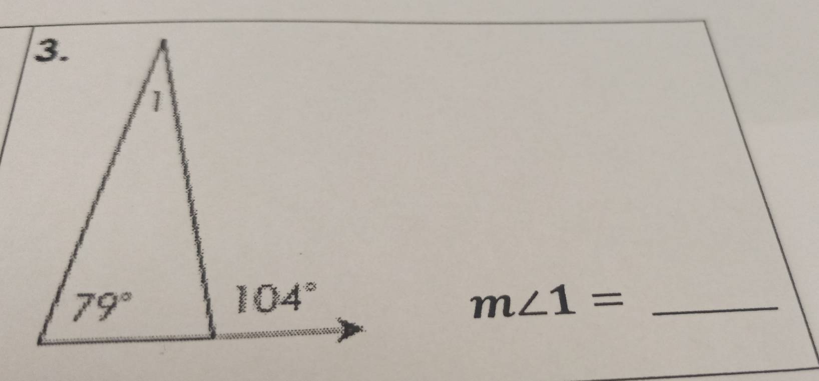 m∠ 1= _