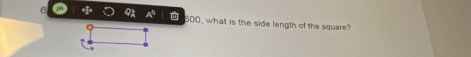 JR 
600, what is the side length of the square?