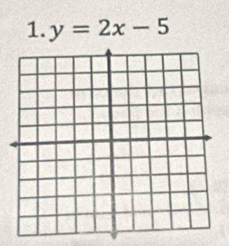 y=2x-5