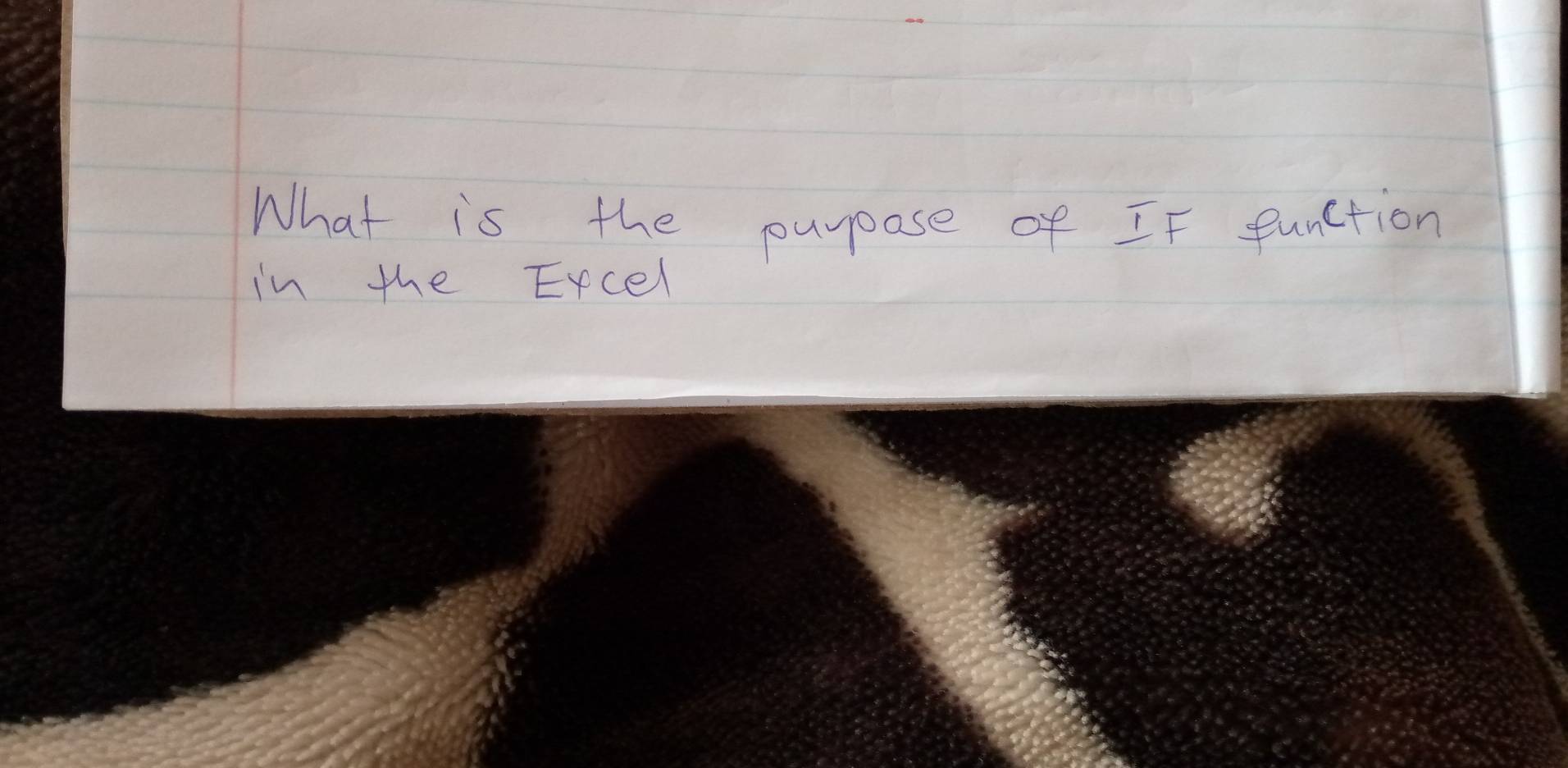 What is the purpase of If function 
in the Excel