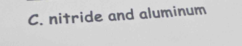 nitride and aluminum