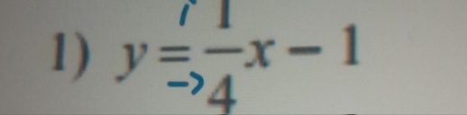 y=frac 41 1/4 x-1