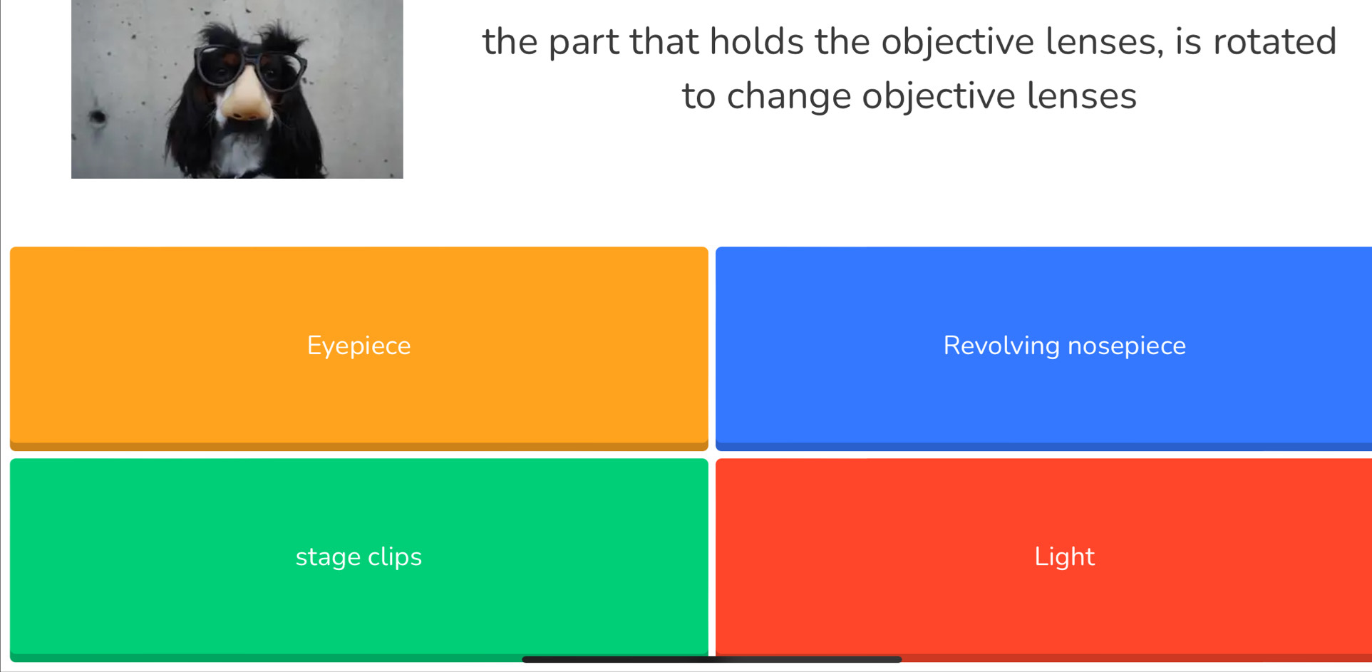 Solved: the part that holds the objective lenses, is rotated to change ...