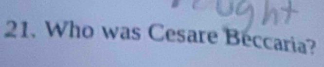 Who was Cesare Beccaria?