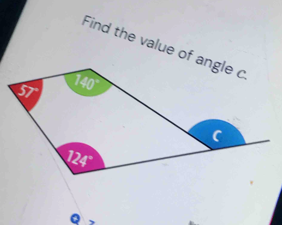 Find the value of angle c