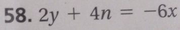 2y+4n=-6x