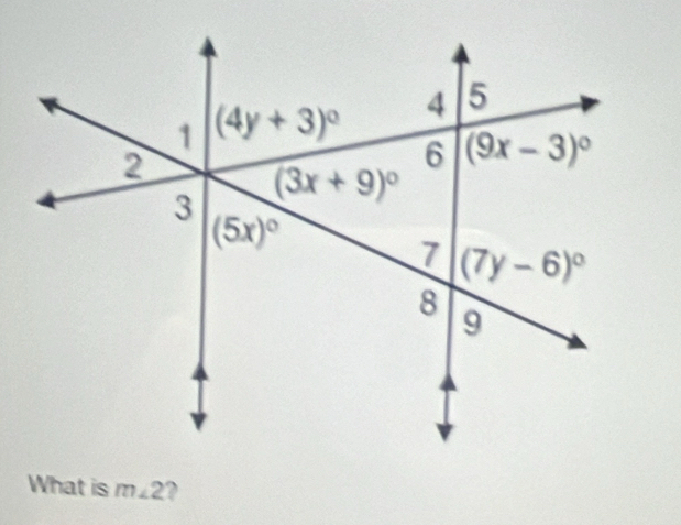 What is m∠ 2 ?