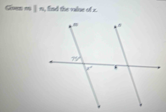 Goen as ||n , find the velue of x.