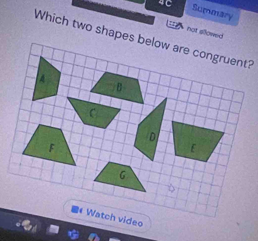 4C Summary 
not sllowed 
Watch video