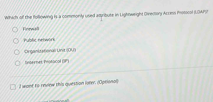 Solved: Which of the following is a commonly used attribute in ...