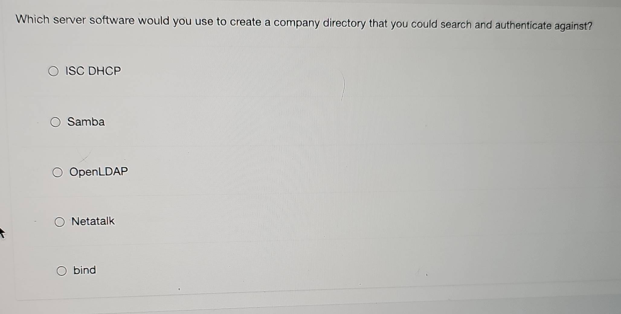 Solved: Which server software would you use to create a company ...