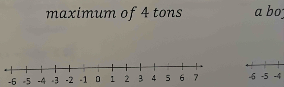 maximum of 4 tons a bo
-6 -5 -4