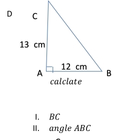 D
1. BC
II. angle ABC