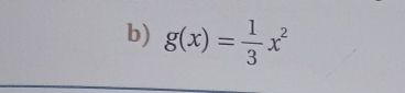 g(x)= 1/3 x^2