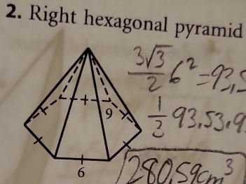 Right hexagonal pyramid