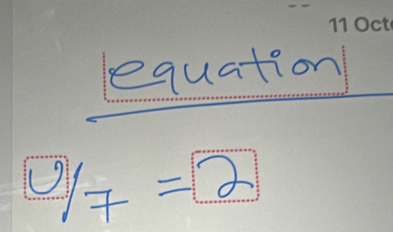 equation
10/7=2