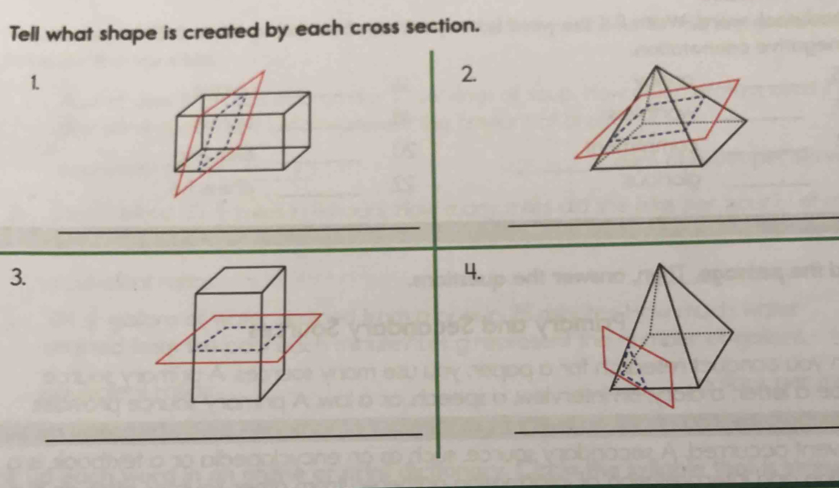 Tel at shpe is created by each cross section. 
_ 
3