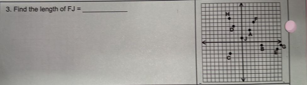 Find the length of FJ= _