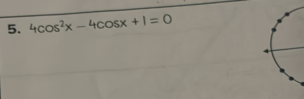 4cos^2x-4cos x+1=0