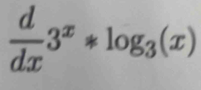  d/dx 3^x*log _3(x)