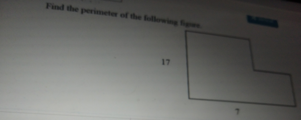 Find the perimeter of the following figur