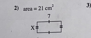 area=21cm^2
3)