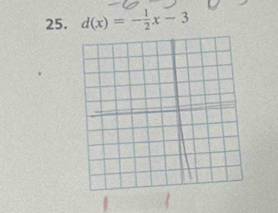 d(x)=- 1/2 x-3