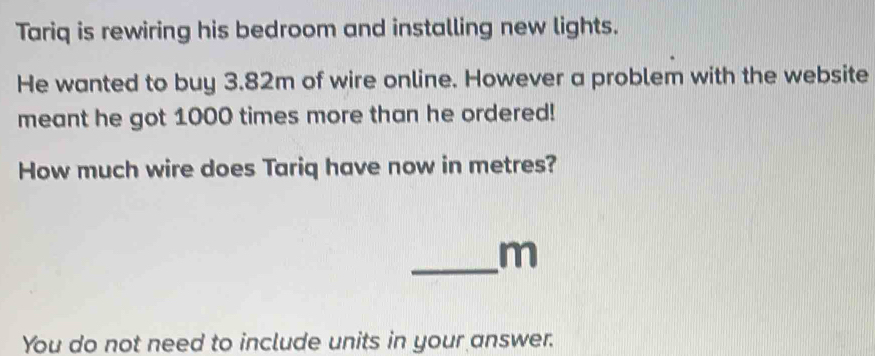 Solved: Tariq is rewiring his bedroom and installing new lights. He ...