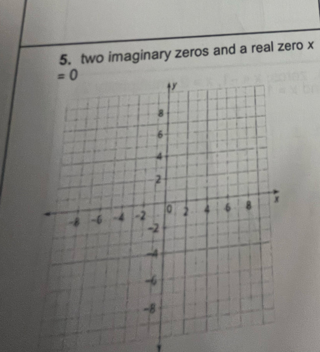 two imaginary zeros and a real zero x