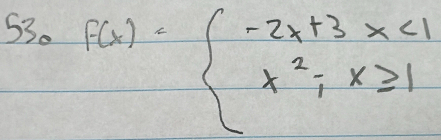 f(x).beginarrayl -2x+3x<1 x^2;x≥ 1endarray.