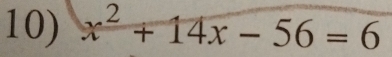 x^2+14x-56=6