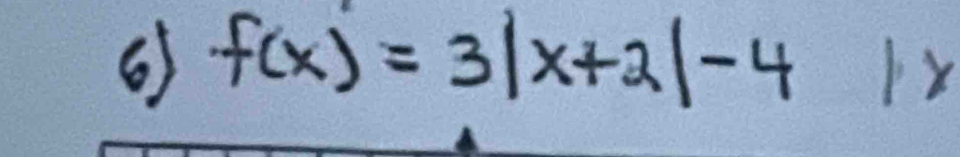 f(x)=3|x+2|-4