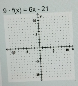 9· f(x)=6x-21