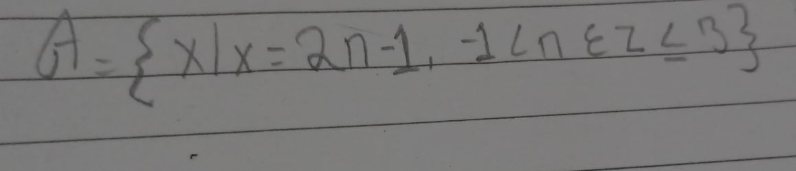 A= x|x=2n-1,-1