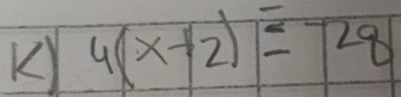 4(x+2)=|28|