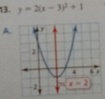 y=2(x-3)^2+1
A.