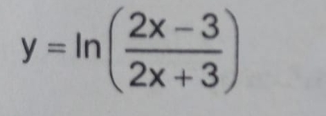 y=ln ( (2x-3)/2x+3 )