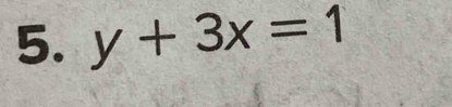 y+3x=1