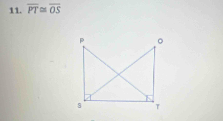 overline PT≌ overline OS