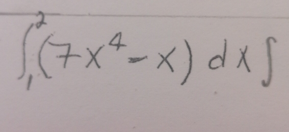 ∈t _1^(2(7x^4)-x)dx∈t